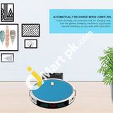 Leshp D300E Robot Vacuum Cleaner Auto Sweeping Floor Cleaning Self-Docking With Drop-Sensing