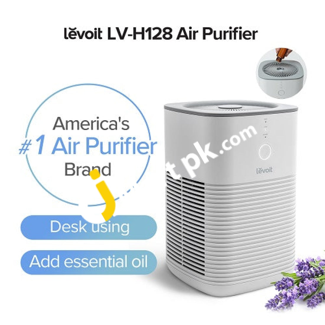 Levoit LV-H128 Desktop Portable Air Purifier, H13 True HEPA 3