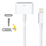 Apple Lightning To 30 Pin Adapter Mfi Certified 8 Male Female Connector Converter With Iphone