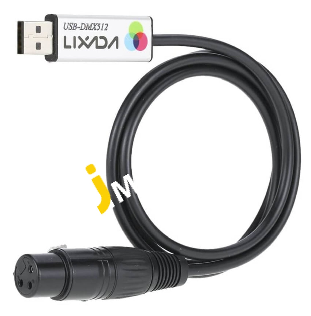 Lixada Usb To Dmx Dmx512 Interface Adapter Controller For Pc Stage Lighting Dimmer - Imported From