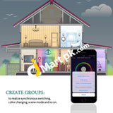 Lohas A60 120V-240V / 9W Wi-Fi Smart Led Multicolored Bulb Works With Amazon Alexa & Google Home -