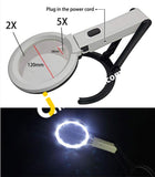 Magnifying Glass 2X 5X 10Led Lamp Table & Desk With Ultra Bright Led Light Hands Free Magnifier For