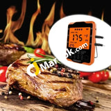 Meat Grill Thermometer Battery Operated Food With 4 Channels Color-Coded Probes & Permanently Free