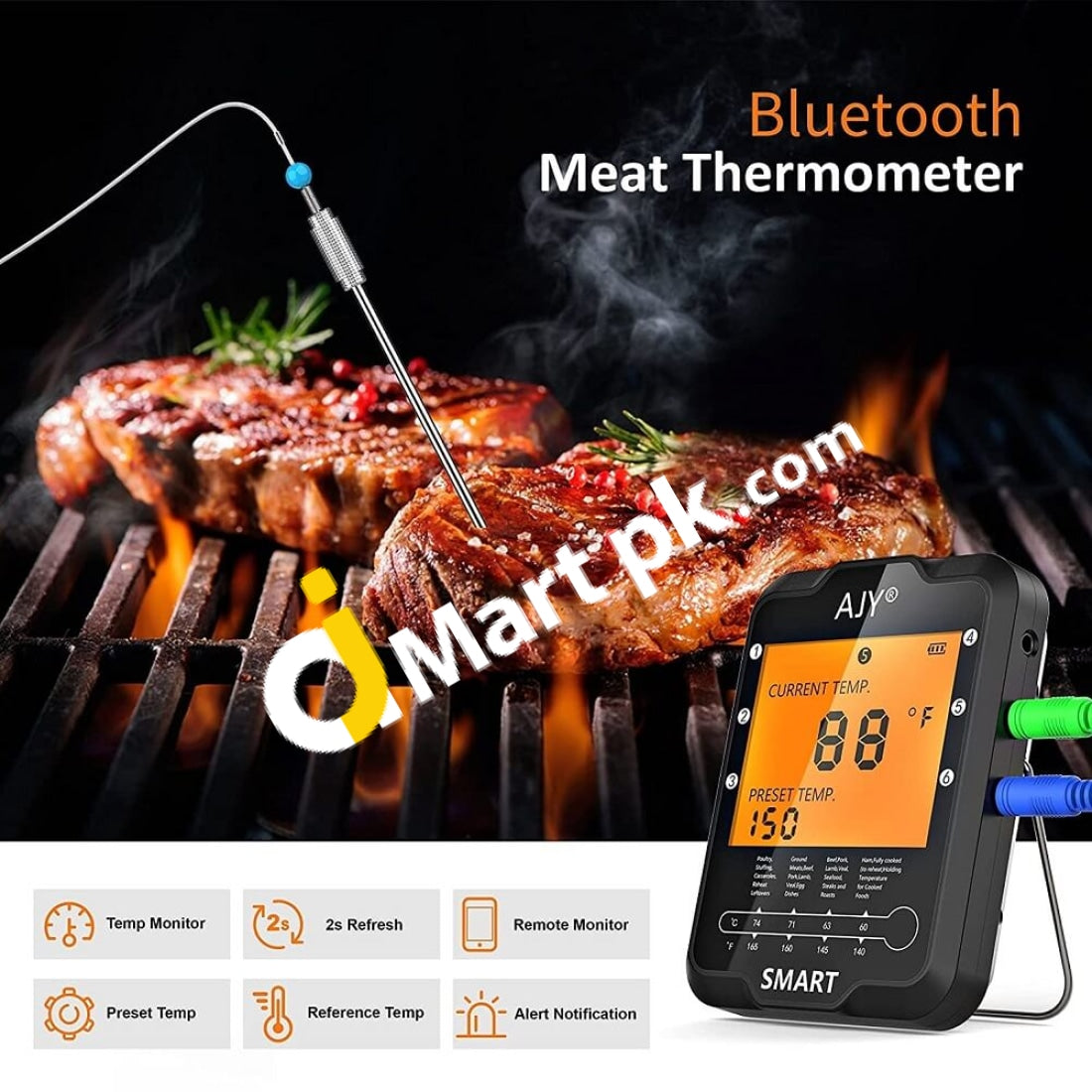 Wireless Digital Meat Thermometer TS-TP40 Grill Oven Kitchen