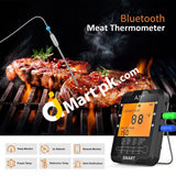 Meat Grill Thermometer Battery Operated Food With 4 Channels Color-Coded Probes & Permanently Free