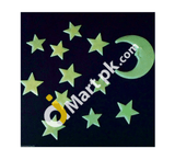 Melinera Glow In The Dark Decorations Moon & Stars Shape 22 Pieces - Imported From Uk
