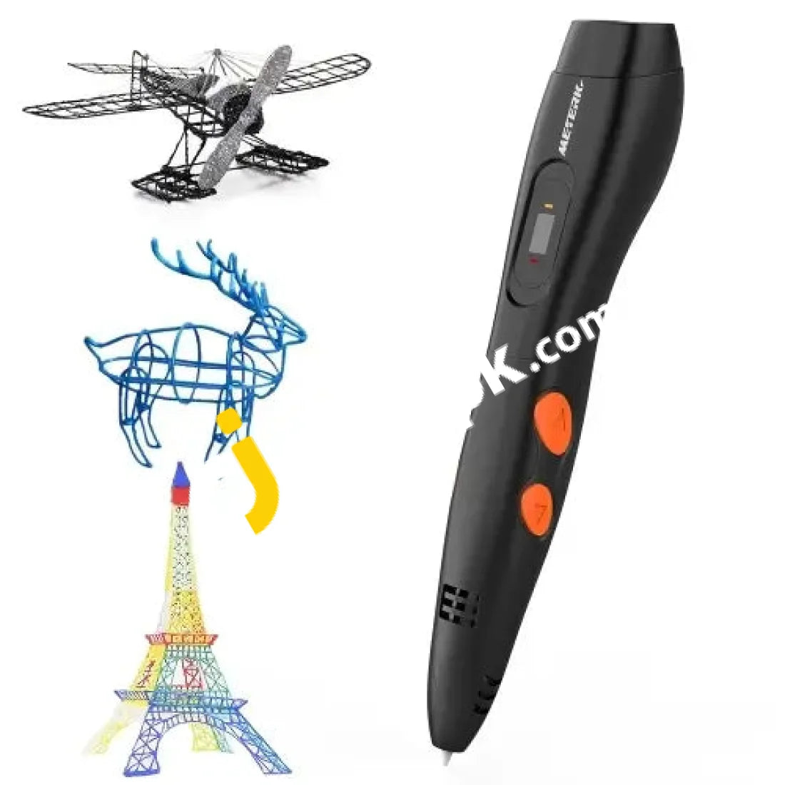 Meterk 3D Printing Pen Intelligent Doodler With Lcd Display & 16 Loops Of Filaments Imported From Uk