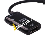 Mhl To Hdmi With Rcp Adapter Remote Control Micro 5 Pin To 11 - Imported From Uk