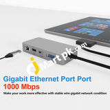 Microsoft® Surface Pro Dock Only For 4 / 5 6 Usb Hub With Gigabit Ethernet Port 4K Hdmi Vga 3Xusb