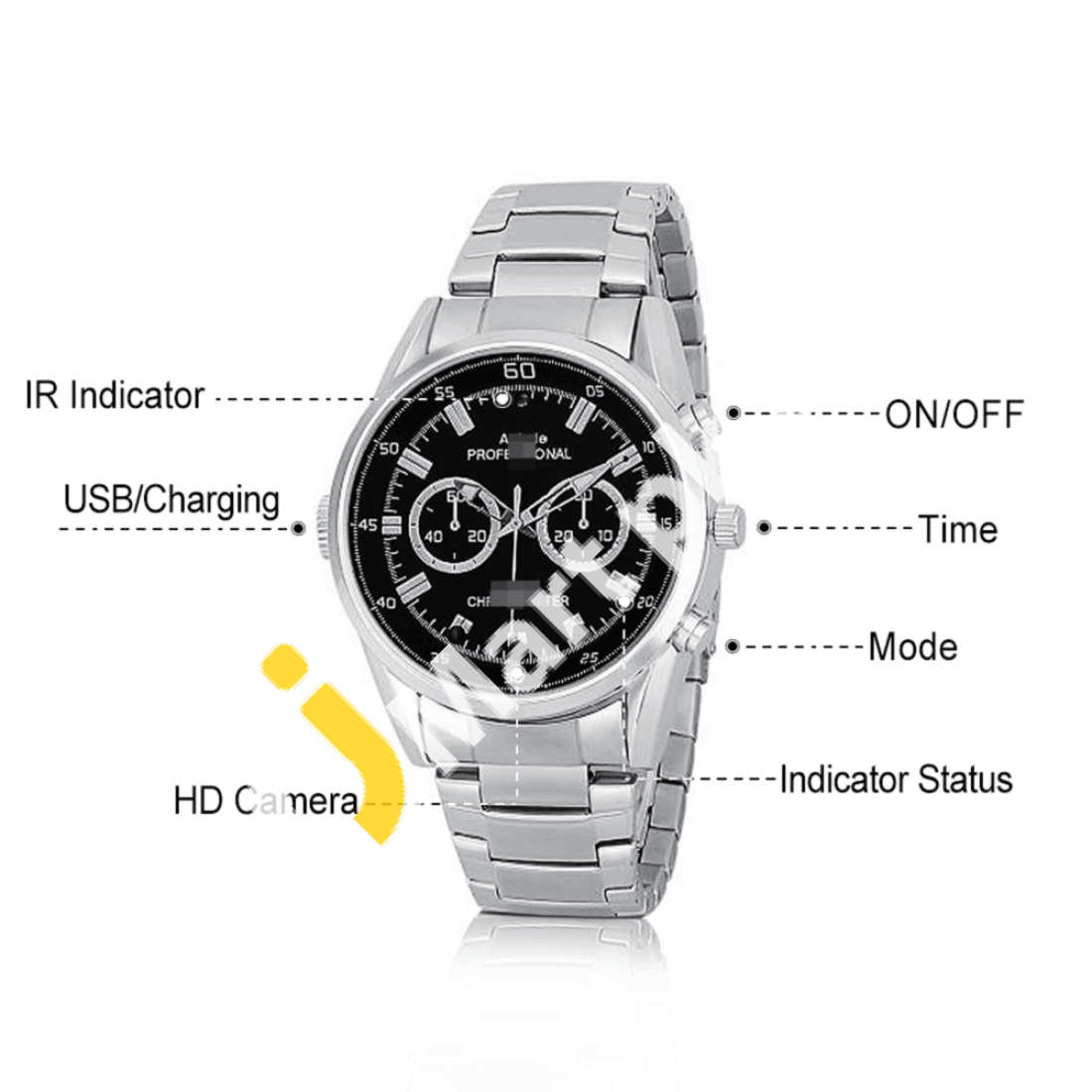 MIEBUL 32GB Wrist Smart Watch Camera HD 1080P Infrared Night