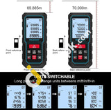 Laser Distance Meter Mileseey 70M With Upgrade Electronic Angle Sensor ±2Mm Accuracy Area
