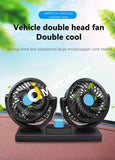 Mitchell 12V Double Headed Vehicle Fan With 360° Rotation- Imported From Uk