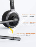 Mpow M5 Wireless Headset Bluetooth 5.0 Over-Head Noise Canceling Headphones With Crystal Clear