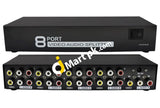 Mt-Viki 8 Port Video Audio Splitter Way 3 Rca Composite Distribution (1 In Out) - Imported From Uk