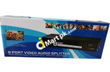 Mt-Viki 8 Port Video Audio Splitter Way 3 Rca Composite Distribution (1 In Out) - Imported From Uk