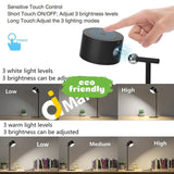 Multifunctional Magnetic Led Lamp 2-In-1 Rechargeable Touch Control Table/Wall Warm/White Color Mode