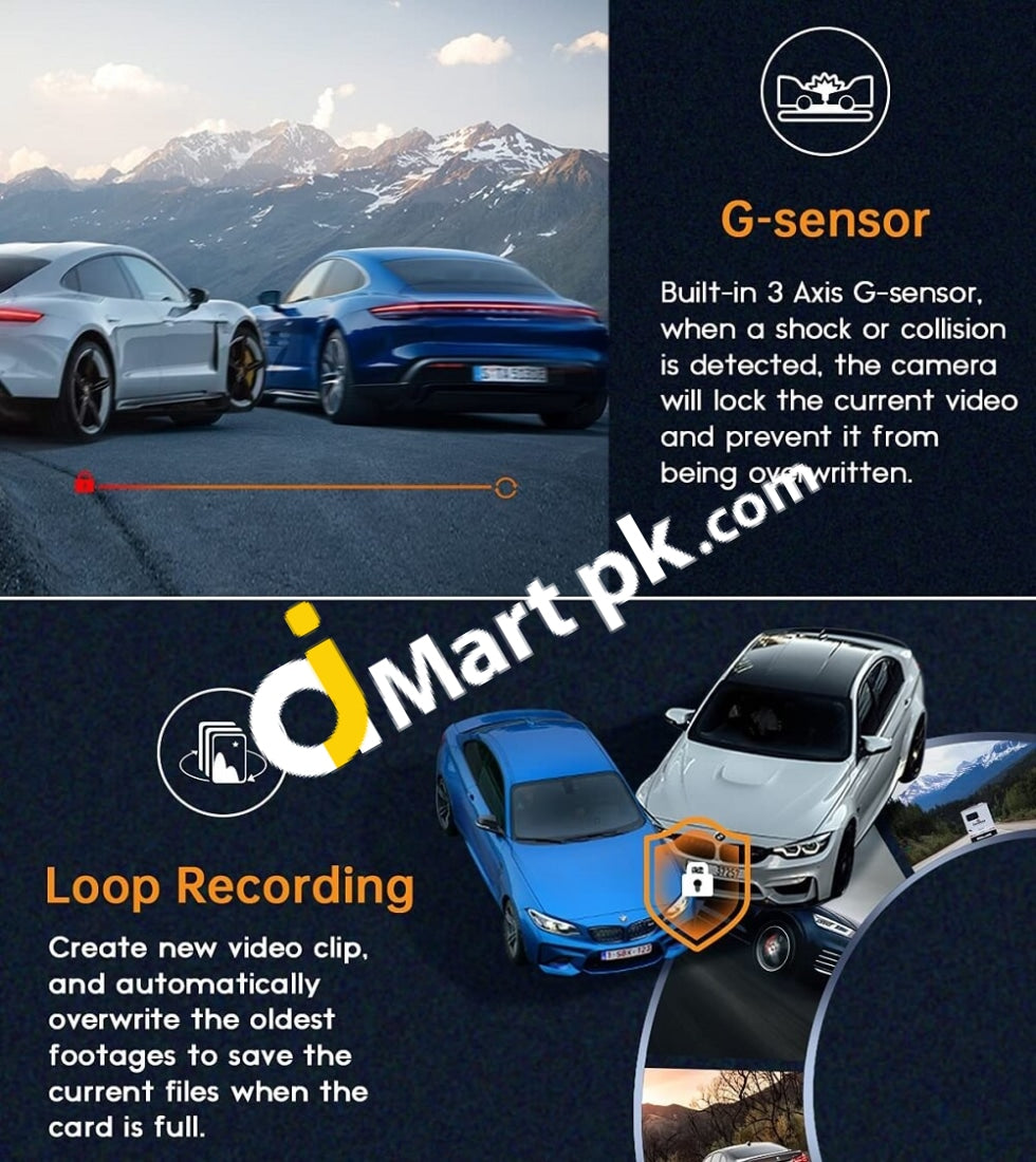Navycrest Q1 Fhd 1080P & Wifi Dash Cam With Night Vision 170° Wide Angle Wdr Loop Recording G-Sensor