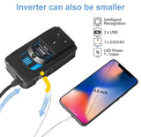 Nddi 150W Car Power Inverter 12V Dc To 230V Ac Converter With 2 Usb Port Charger - Imported From Uk