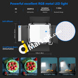 Neewer® Rgb660 Smart Metal Led Light With Lcd Screen & App Control - Imported From Uk