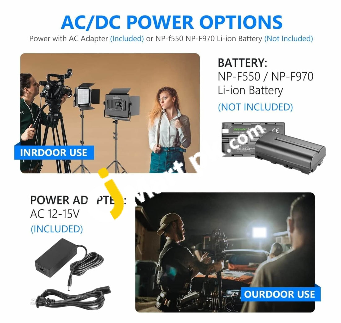 Neewer® Advanced 2.4G 660 Led Video Light Dimmable Bi-Color Panel With Lcd Screen+2.4G Wireless