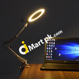 Newacalox Usb 5X Magnifier Led Clip Lamp With Adjustable Swivel Arm 3 Color Modes For Reading