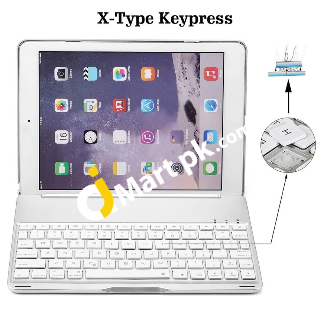 Note Kee Wireless Bluetooth 3.0 Keyboard Case For Ipad Air / 2 Pro 7 Colors Backlit Aluminum Alloy -