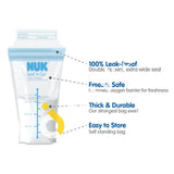 Nuk Seal N Go Breast Milk Bags 180Ml 50 - Imported From Uk