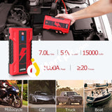 Oasser 15000Mah Car Jump Starter 1000A Peak Battery With Quick Charge 3.0 Dual Usb Led Torch -