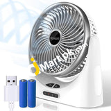 OCOOPA Battery Powered Desk Fan, 4000mAh Portable Small Fan with Night Light - Imported from UK