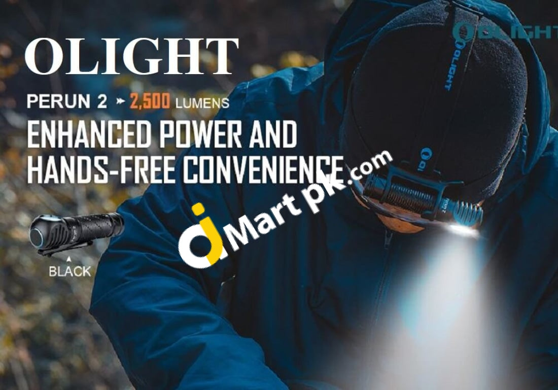 Olight Perun 2 Led Headlamp 2500 Lumens Rechargeable Multi-Use Right Angle Waterproof Flashlight