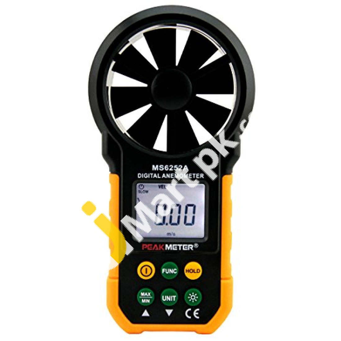 Peakmeter Ms6252A Digital Anemometer Handheld Wind Speed Meter Gauge Air Volume Backlight Velocity