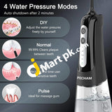 Dental Water Flosser Pecham 300Ml Portable Rechargeable Oral Irrigator 4 Jet Tips 3 Modes Ipx7