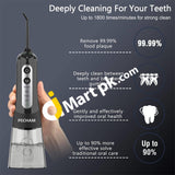 Dental Water Flosser Pecham 300Ml Portable Rechargeable Oral Irrigator 4 Jet Tips 3 Modes Ipx7