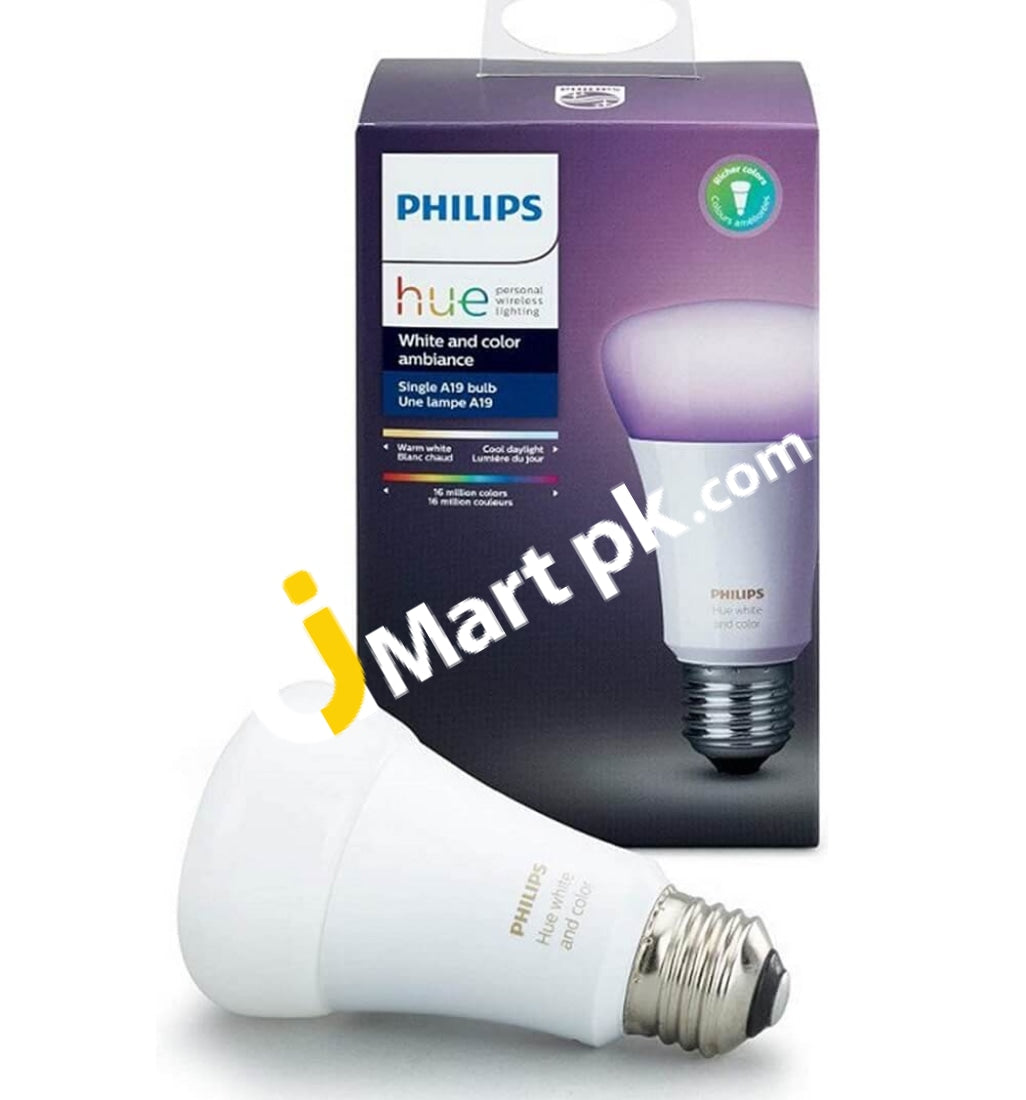 Philips Hue Bridge With 2X 10W A19 Full Color Dimmable Smart Led Light Bulb Home Automation Works