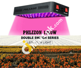 Phlizon 1200W LED Plant Grow Light Full Spectrum Double Switch Plant Grow Light for Indoor Plants Vegetable & Flowers - Imported from UK