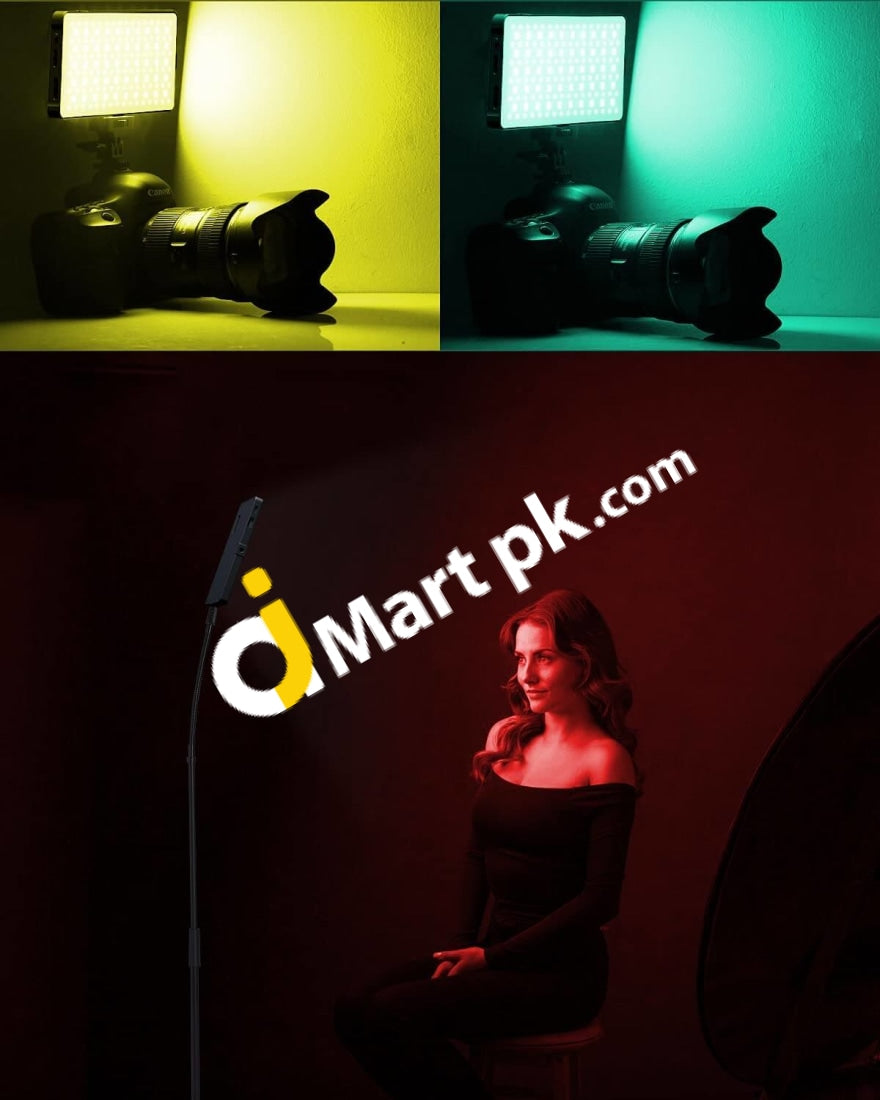 Photoolex Rl135 10W Rgb Video Light 4000Mah Rechargeable Battery With 21 Dynamic Effects For Youtube