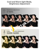 Photoolex Rl135 10W Rgb Video Light 4000Mah Rechargeable Battery With 21 Dynamic Effects For Youtube