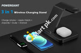 Powergiant 3-In-1 Wireless Charging Station 15W Qi Fast Charger For Qiphone Iwatch Airpods2 & Pro Or