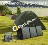 Powkey 60W 12-18V Foldable Solar Panel Generator For 100~350W Power Stations Outdoor Camping Van Rv