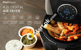 Probreeze 4.2L Air Fryer 1400W With Digital Display Timer & Fully Adjustable Temperature Control -