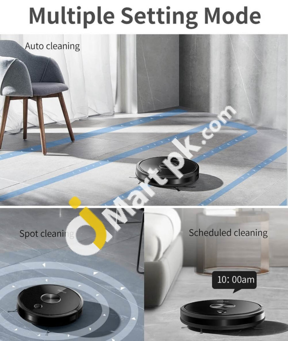 Robotic Vacuum Cleaner Proscenic Ultenic D5S Self-Charging 2200 Pa Suction Power Alexa Google Home &