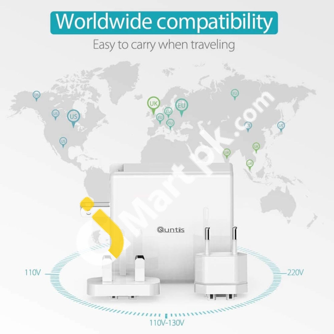 Quntis Usb C Pd Charger With Type To Cable 60W Power Delivery 3.0 + 18W Quick Charge A Port -