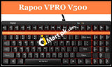 Rapoo VPRO V500 Mechanical Gaming Keyboard Programmable Keys (Black Switch Edition) - Imported from UK