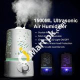 Ultrasonic Aroma Essential Oil Diffuser Air Humidifier With 7 Color Led Lights 1500Ml Delicate Carve