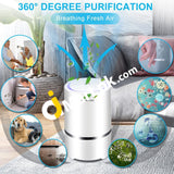 Rigoglioso Air Purifier With Hepa Filter Cleaner For Small Rooms & Offices Low Noise Night Light -