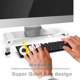 Rii K12 Mini 2.4Ghz Wireless Keyboard With Large Touchpad Stainless Steel Qwerty Usb Receiver -