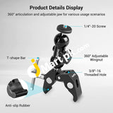 Smallrig Multi-Function Super Clamp With Double Ball Heads & 1/4 Screw 1138 - Imported From Uk