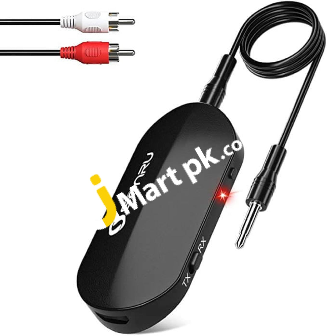 Bluetooth Audio Adapter, SONRU Bluetooth Transmitter Receiver for TV Laptop  Stereo System Headphones Speaker, TOSLINK/RCA/AUX Cable, aptX HD & aptX