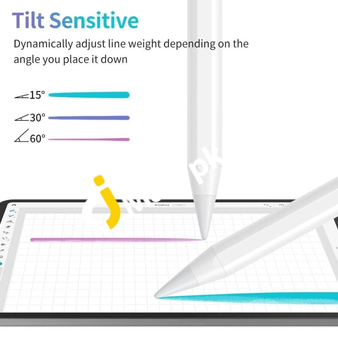 KXT Stylus Pen for Apple iPad (2018-2022), With Tilt Sensitivity