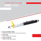 Stylus Pen With Light (3-In-1) Capacitive Aluminium Led Torch Ballpoint For All Touch Screen Tablets